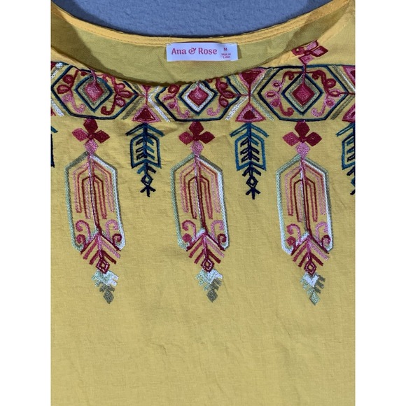 Ana & Rose  Blouse‎ Womens Medium Floral Embroidery Boho Hippie - Picture 2 of 8